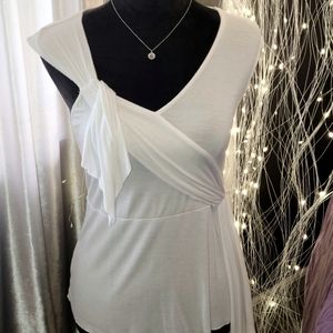 Cato White Draped Top